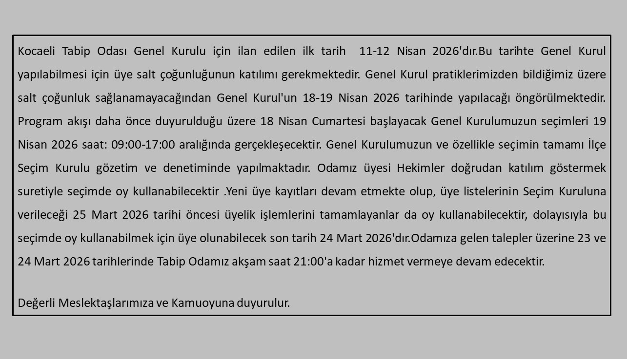 SEÇİM DUYURUSU